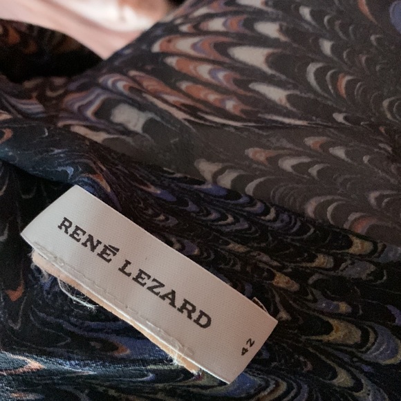 René Lezard Silk Sleeveless Top with Necktie - Picture 5 of 5